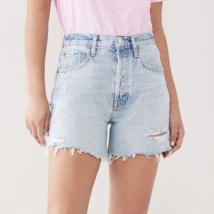 NWT | AGOLDE Riley High Rise Slim Leg Short